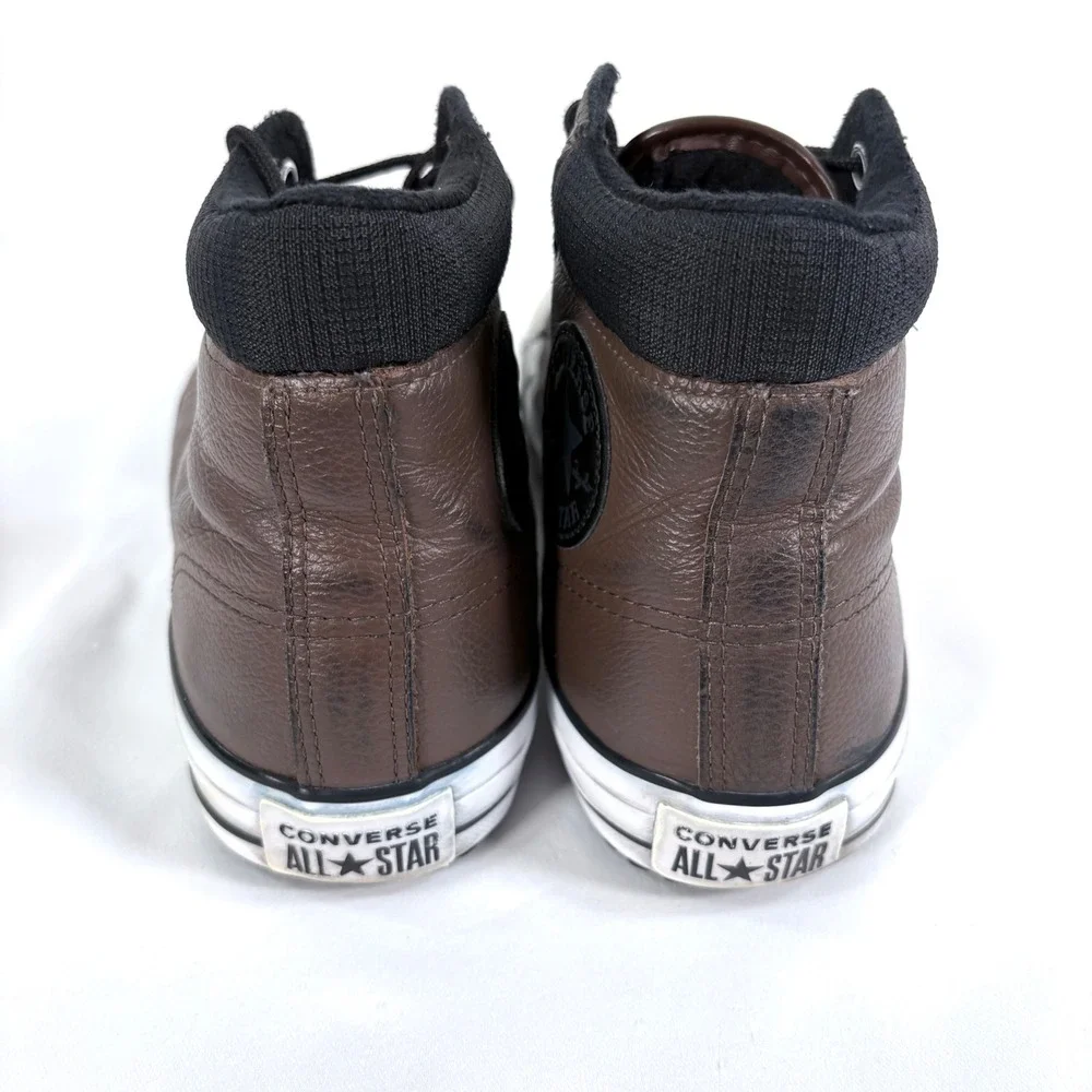 Converse Chuck Taylor All Star Brown Leather High Top Sneakers 162413C Mens 10 - Picture 3 of 11